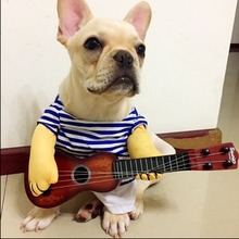 Trendy Halloween Costumes Pet Clothing Funny Guitar Dog Cloth Pet Puppy Coat For Puppy Dog French Bulldog Outfit for kitten 2024 - buy cheap