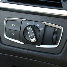 Interruptor de faro cromado ABS para BMW, embellecedor de ajuste de marco circular para F30, F31, F32, F34, Serie 3, 4, 320, 328, accesorios, 2 unids/set por juego 2024 - compra barato
