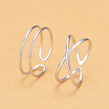 Factory Wholesale Price 925 Sterling Silver Geometric Layer Open Rings Original Handmade Rings Jewelry 2024 - buy cheap