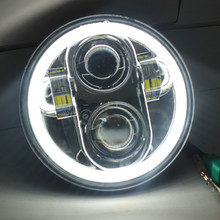 Cromo 5-3/4 "5.75" polegada Motocicleta Luzes LED Projetor de Halo Farol Do Motor Completo Para Sportster Dyna 2024 - compre barato