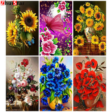 2019 New Diamond Embroidery Full Set Flower 5D Diamond Painting Full Square Mosaic Rhinestone Picture Home Decoration ZWQ 2024 - buy cheap