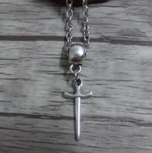 10Pcs Fashion Jewelry Vintage Tibetan silver Medieval sword Charm Pendant  Necklace Spiritual protection Necklace  Free 2024 - buy cheap