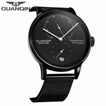 GUANQIN Top Brand Luxury Men Business Automatic Date Mesh Strap Watch Man Fashion Full Steel Mechanical Watch relogio masculino 2024 - buy cheap