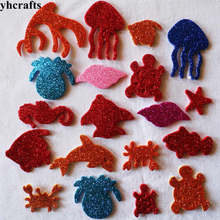1bag/LOT.Ocean sea fish glitter foam stickers Kindergarten ornament,Early learning educational diy toys Kindergarten art Gifts 2024 - buy cheap
