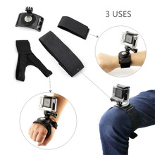 SOONSUN-montaje de guante giratorio de 360 grados 3 en 1, correa de muñeca, accesorio de montaje de correa de pierna para GoPro Hero 9, 8, 7, 6, 5, 4, 3, DJI Osmo 2024 - compra barato