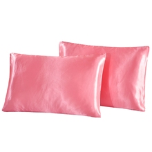 Funda de almohada de seda satinada, cubierta de almohada para cama, color negro/Blanco/dorado/plateado/rosa/azul/púrpura 2024 - compra barato