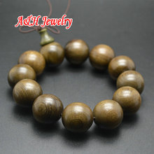 20mm Golden Sandalwood Round Beads Mala Prayer Bracelets For Big W rist 2024 - buy cheap