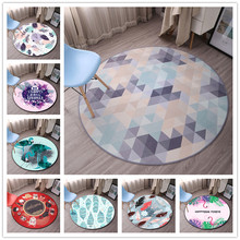 Nordic style Geometric Round Carpets For Living Room Children Bedroom Rugs And Carpet Computer Chair Floor Mat Cloakroom tapetes 2024 - buy cheap