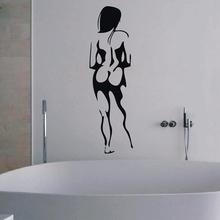 Retrato de mujer desnuda de Europa, calcomanía de vinilo impermeable para pared, pegatinas para baño, decoración de BARRA DE VIDRIO KTV, envío gratis 2024 - compra barato