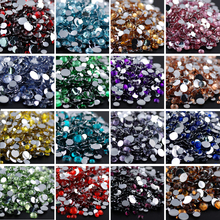 2/3/4/5/6.5MM Round Resin Colorful Crystals Rhinestones Non Hotfix Back Gem For Clothes Nails 3d Art DIY Decoration Wholesale 2024 - buy cheap