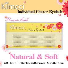 Kimcci 3D Effect C Curl Cluster Eyelashes Extension Individual Grafting Natural Soft Mink Eyelash Makeup Fake False Eye Lashes 2024 - buy cheap