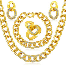 Conjuntos de joias femininas, conjunto de joias da moda com miçangas africanas, cor dourada, diamante, para casamento 2024 - compre barato