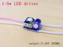1-5*1w LED driver 1w3w5w bare board led power supply input AC85-277V output DC3-16V 300ma efficiency 88% 2024 - buy cheap