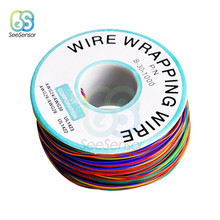 One Roll 8 Colors 30AWG Wrapping Wire Tinned Copper Solid PVC Insulation Single Strand Copper Cable Electrical Wire 2024 - buy cheap