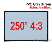 Proyector de vídeo HD para cine en casa, película de cortina de pantalla de cine Simple con agujeros, 250 pulgadas, 4:3, gris-negro 2024 - compra barato