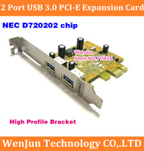 Горячий SAEL кабель 2 порта USB 3,0 PCI-E адаптер расширения карты с высоким профилем кронштейн внешний 2 порта USB3.0 NEC D720202 2024 - купить недорого