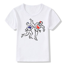 Camiseta con estampado de Taekwondo para niños y niñas, Tops informales geniales de Corea, ropa para bebé, ooo631, 2019 2024 - compra barato