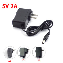 DC 5V 2A 2000mA AC to DC Power Adapter supply US EU Plug 5.5mm x 2.1mm 100V - 240V Converter charger for LED Strip Lamp Switch 2024 - buy cheap