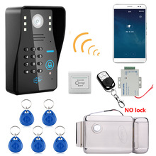 MOUNTAINONE HD 720P беспроводной WIFI RFID пароль видео дверной звонок Домофон Система ночного видения + электронный дверной замок 2024 - купить недорого