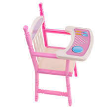 Silla alta rosa para niños pequeños, modelo de silla de comedor para muñecas Reborn de 9-11 pulgadas u otros 25-28cm, accesorios para muñecas, decoración de muebles para casa de muñecas 2024 - compra barato