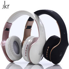 Bluetooth-наушники JKR 102B, беспроводная гарнитура, стерео музыка с микрофоном, поддержка TF-карты, FM-радио, AUX, Bluetooth-наушники 2024 - купить недорого