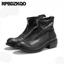 Sapato masculino de couro legítimo, sapato preto de primavera com zíper de luxo estilo de rua, sapatos brancos de marca famosa fashion vermelho para passarela 2024 - compre barato