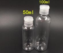 100pcs/lot 5ml 10ml 20ml 30ml 50ml 60ml 80ml 100ml Empty Plastic Pack clamshell water Bottle Flip Top Cap Packaging Containers 2024 - buy cheap