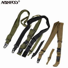 Adjustable 3 Point Tactical Rifle Sling Airsoft Paintball Gun Hunting Sling Belt Nylon 3 Colors Muti-function Military Gun Strap 2024 - buy cheap