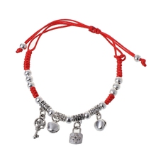 Lucky Red String Bracelet Ancient Color Decoration Protection Jingle Bell Anklets 2024 - buy cheap