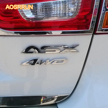 AOSRRUN For Mitsubishi ASX outlander car 4WD metal badge 3d sticker auto accessories 2024 - buy cheap