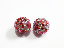 20mm 100 unids/lote luz púrpura/rosa/rojo/claro resina mixta cuentas de diamantes de imitación para el Día de San Valentín joyería 2024 - compra barato