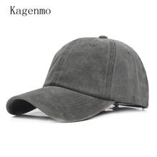 Kagenmo Fashion Leisure Cowboy Washed Cotton Adjustable Solid Color Baseball Cap Unisex Hip Hop Cap Casual Hat Snapback Cap 2024 - buy cheap