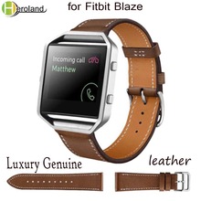 Genuine Leather Watch Band For Fitbit Blaze Wrist Strap Smart Sport Replacement watch strap 23mm accessories Luxury PU Leather 2024 - buy cheap