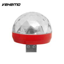 Vehemo USB Lights Cars Mini Disco Light Projector LED Music Bulb LED Stage Light Smart Colorful Wedding Supplies DC 5V 2024 - buy cheap