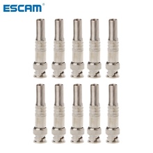 ESCAM 10Pcs BNC Male Plug Connector To Screw For RG-59 Coaxical Cable CCTV Camera 2024 - buy cheap