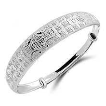 Pulseira feminina luxuosa de prata esterlina 925, bracelete com mangas 2024 - compre barato