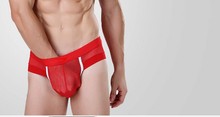 Hot! Male transparent panties sexy gauze temptation male low-waist briefs men underwears size M L XL XXL,10pcs/lot 2024 - buy cheap