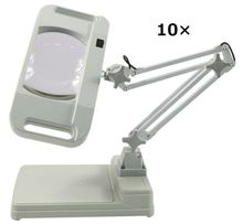 Lupa de 10 aumentos para reparación de mesa de escritorio, luz LED para lámpara de cristal blanco 2024 - compra barato