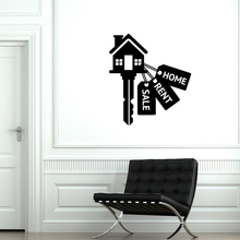 Real Estate Vinyl Wall Decal Realtor Agency Property Decor Interior Stickers Mural  A12-034 2024 - buy cheap