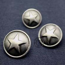 Free Shipping 15mm 40pcs/lot  Copper Button Metal Buttons Five Star Pattern Retro Buttons DiY Clothes Accessary 2024 - buy cheap