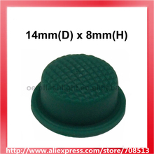 Tapas traseras de silicona de 14mm (diámetro) x 8mm (altura), color verde militar (10 Uds.) 2024 - compra barato