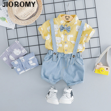 2019 Summer Kids Clothing Short Sleeve Shirt T-Shirt Bib Set 2 Piece Set Infant 0-4 Year Old Baby Suit Детская Одежда 2024 - buy cheap