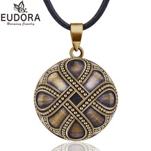 EUDORA 20mm Vintage Bronze Mexican Bola Harmony Chime Ball Angel Caller Pregnancy Pendant Necklace for Women Fine Jewelry B325 2024 - buy cheap