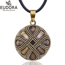 EUDORA 20mm Vintage Bronze Mexican Bola Harmony Chime Ball Angel Caller Pregnancy Pendant Necklace for Women Fine Jewelry B325 2024 - buy cheap
