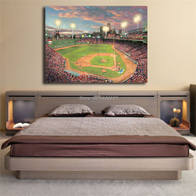 Thomas Kinkade Fenway Park pintura arte de pared carteles lienzo al óleo e impresiones imagen para sala de estar arte para habitación decoración del hogar 2024 - compra barato