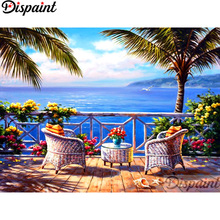 Dispaint Full cuadrado/redondo taladro 5D DIY diamante pintura "paisaje marino" 3D bordado punto de cruz decoración del hogar regalo A12539 2024 - compra barato