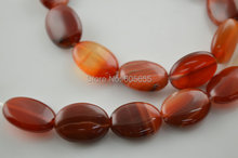 Красный Сердолик Agate18x25mm Плоский Овальный Камень Loose Бусы 2024 - купить недорого