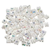 100Pcs Plastic 2 Pin Push Quick Cable Connector Wiring Terminal 10A 250V 2024 - buy cheap