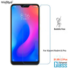 2PCS For Glass Xiaomi Redmi 6 Pro Screen Protector Tempered Glass For Xiaomi Redmi 6 Pro Glass WolfRule Protective Phone Film 2024 - buy cheap