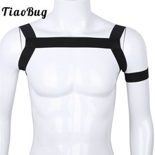 TiaoBug Fashion Hot Elastic Straps Crop Top Sexy Muscle Bondage Belt Body Chest Harness Fancy Men BDSM Bondage Clubwear Costume 2024 - buy cheap